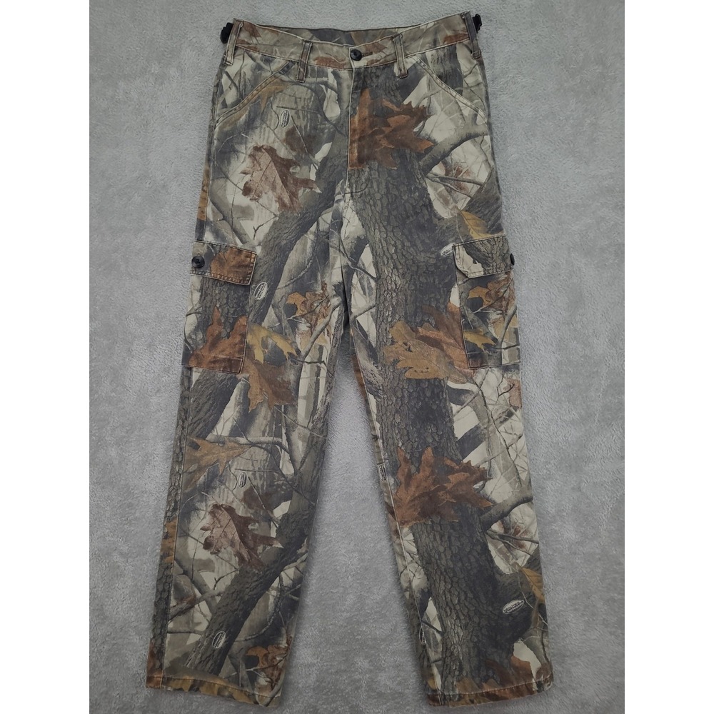VTG Liberty Camo Cargo Pants Adjustable Waist Men's Size S 28-30X30 Real Tree